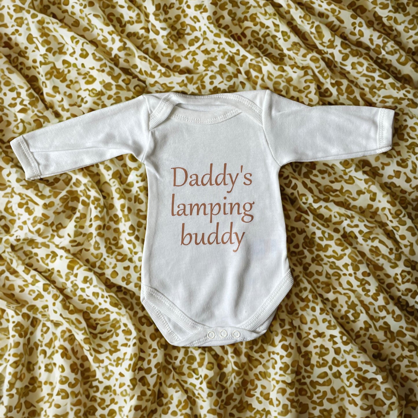 Daddy's lamping buddy short sleeve bodysuit