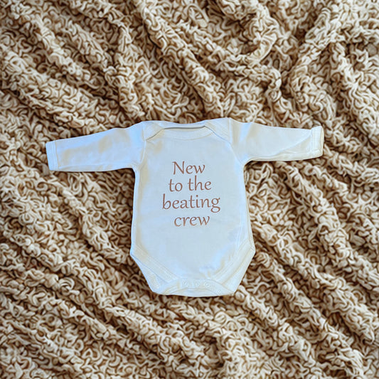 New to the beating crew short sleeve bodysuit